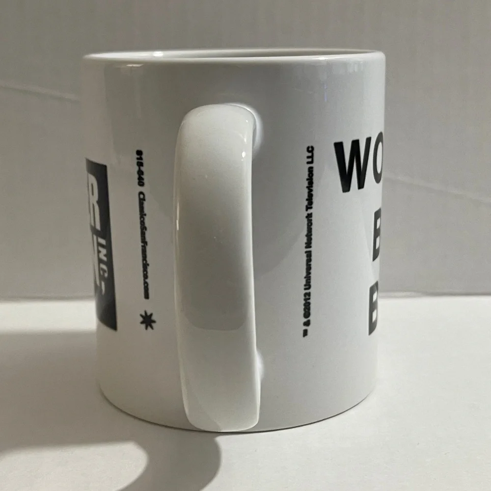 Dunder Mifflin The Office Worlds Best Boss Coffee Tea Cup Mug Black White 4.5 in